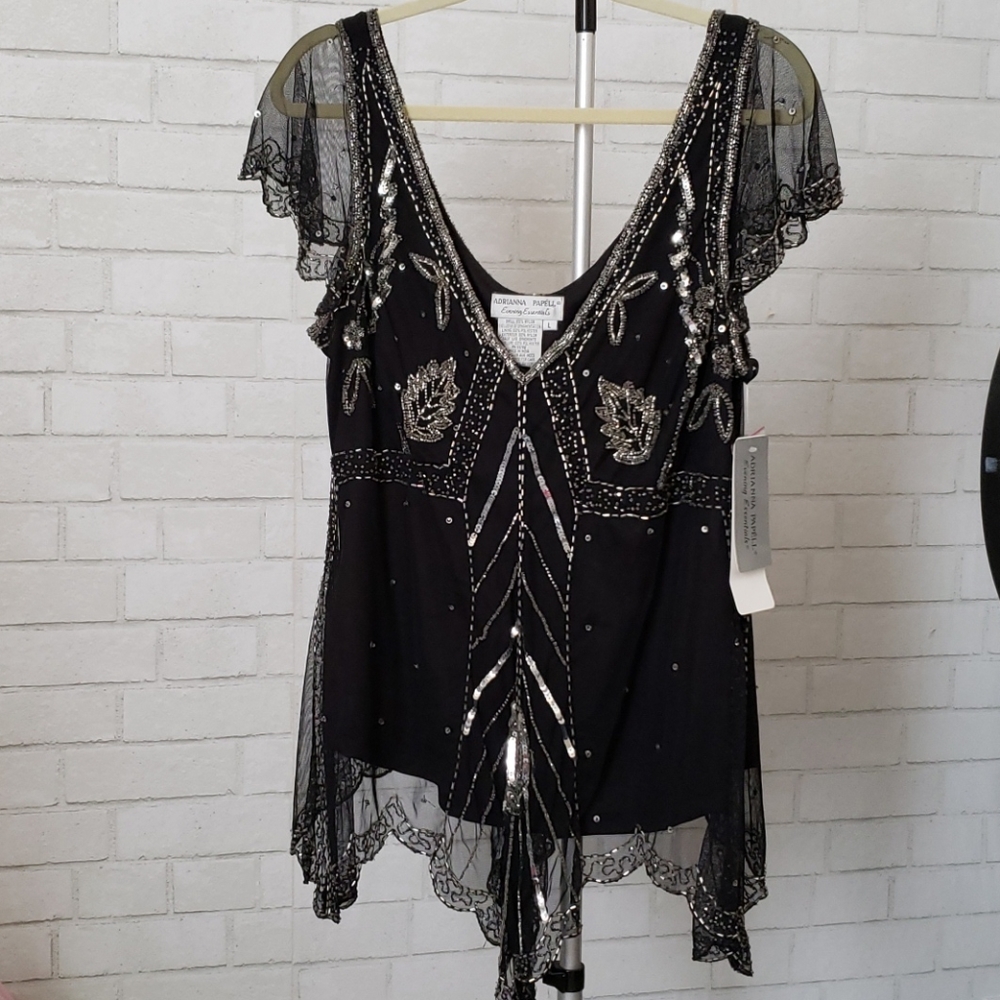 Adrianna Papell scalloped top